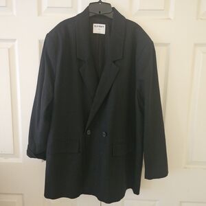 Old Navy Womens Linen XXL- 2X New Black BlazerLined. Fully Lined